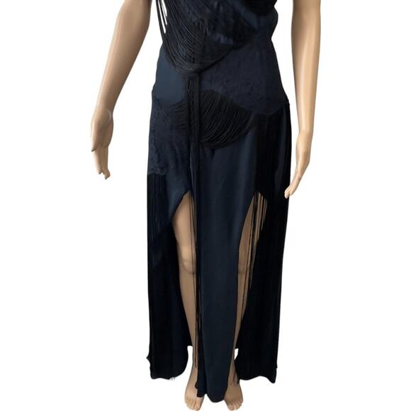 NWT Haute Hippie Evenings 1920s Inspired Silk Draped Lace Fringe Gown (2) - Picture 5 of 15